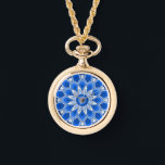 Mandala in blue eWatch Watch<br><div class="desc">While the mandala originated in India,  today the beauty of the modernized mandalas are suitable for many items in the home,  as well as for decorations on clothing. 

Note: there are a variety of products with this design suitable for your home or function,  & mandalas in other colors.</div>