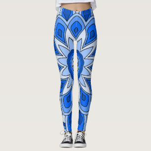 Mandala in blue leggings