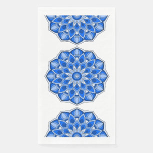 Mandala in blue  napkin