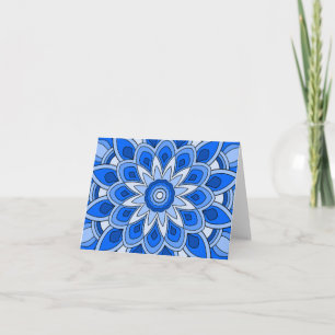 Mandala in blue note card