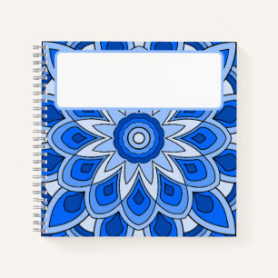 Mandala in blue notebook