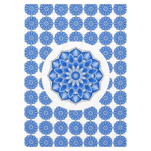Mandala in blue Tablecloth (Front)