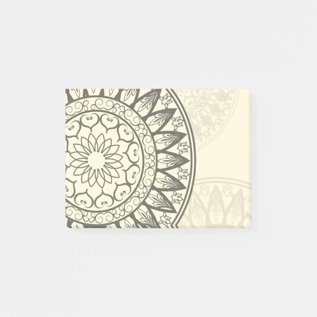 Mandala in Soft Yellow Post-it Notes (Front)