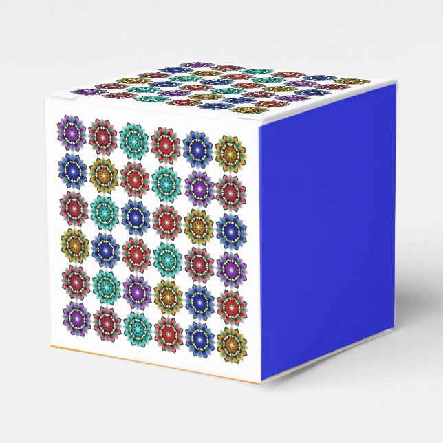 Mandala in various colors favor box (Front Side)