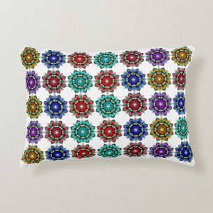 Mandala in various colours accent pillow