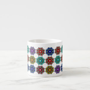 Mandala in various colours espresso cup