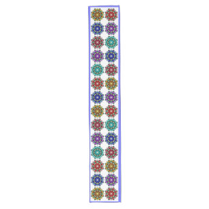 Mandala in various colours long table runner