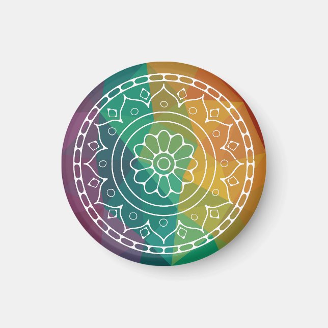 Mandala india flower boho hippie design classic  magnet (Front)