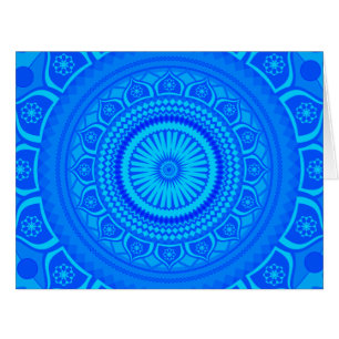 mandala indien Bleu
