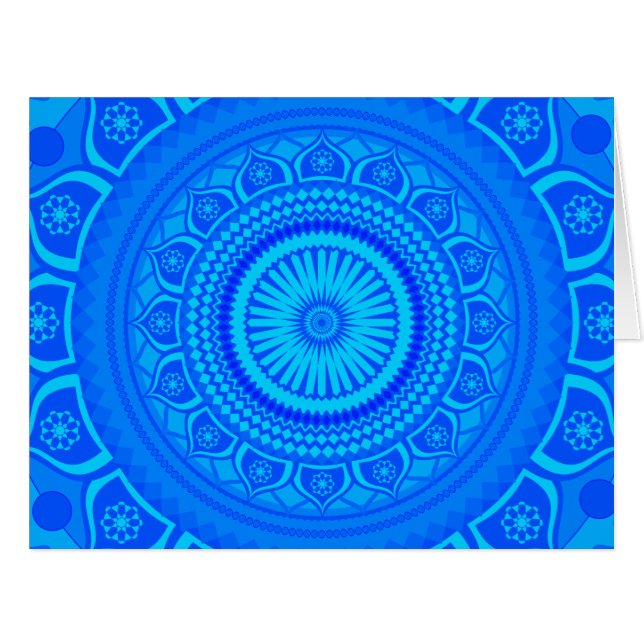 mandala indien Bleu (Devant horizontal)