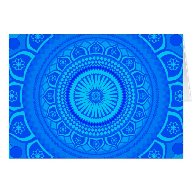 mandala indien bleu (Devant Horizontal)