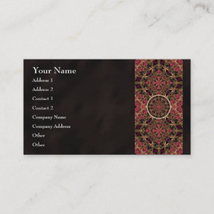Mandala, Kaleidoscopic Cross Tapestry Abstract Business Card