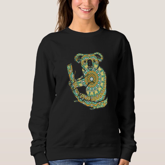 Mandala Koala Geometric Pattern Mandala Animal   Sweatshirt (Front)
