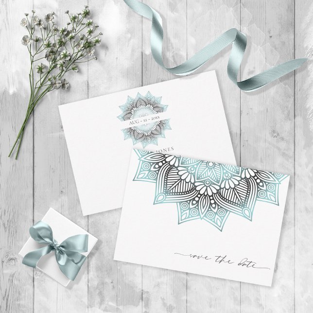 Mandala Lace Lt. Blue V2 ID968  Save The Date (Creator Uploaded)