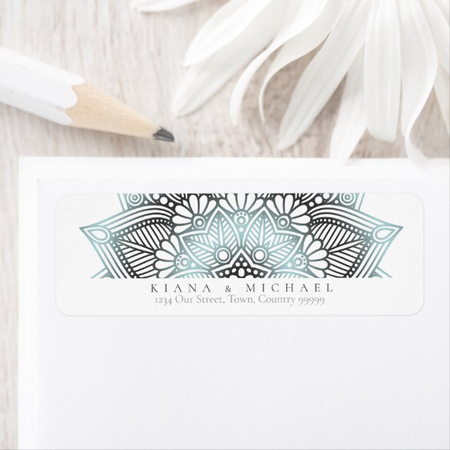 Mandala Lace Mariage lt. Blue ID968 (En situation)