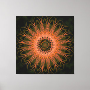 Mandala Lace Shape Nature Colours Canvas Print