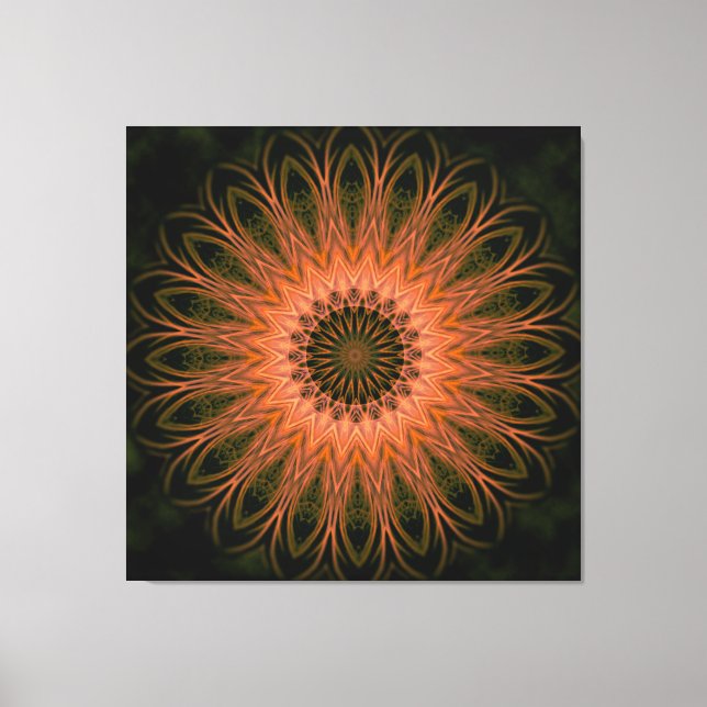 Mandala Lace Shape Nature Colours Canvas Print (Front)