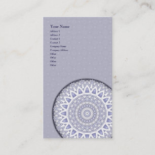 Mandala léger de flocon • Carte de visite verti