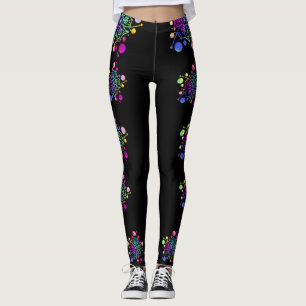 Mandala Leggings Fun Colour Galaxy Bright Star