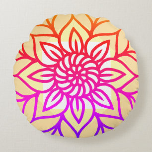 Mandala Light Round Pillow