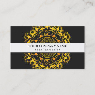 MANDALA LOGO CUSTOMIZED YOGA  INSTRUCTOR BUSINESS  BUSINESS CARD