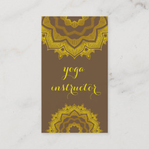 MANDALA LOGO CUSTOMIZED YOGA INSTRUCTOR BUSINESS CARD