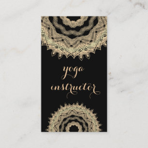 MANDALA LOGO CUSTOMIZED YOGA INSTRUCTOR BUSINESS CARD