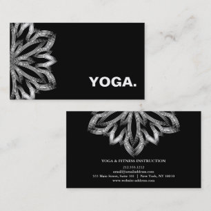MANDALA LOGO CUSTOMIZED YOGA INSTRUCTOR BUSINESS CARD