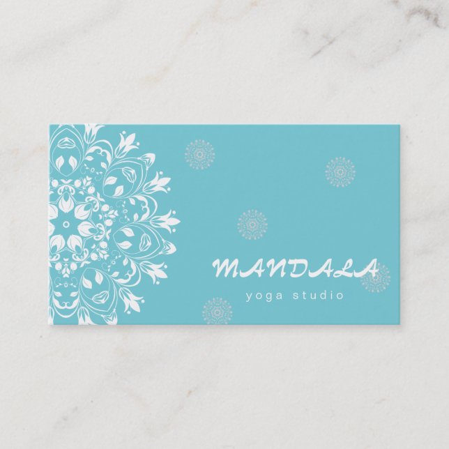 MANDALA LOGO CUSTOMIZED YOGA  INSTRUCTOR BUSINESS CARD (Front)