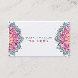 MANDALA LOGO CUSTOMIZED YOGA  INSTRUCTOR BUSINESS CARD