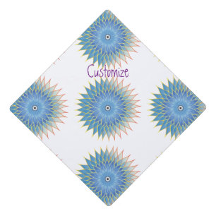 Mandala Lotus Blossom Thunder_Cove Graduation Cap Topper