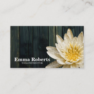 MANDALA LOTUS CUSTOMIZED WOODEN YOGA INSTRUCTOR BUSINESS CARD