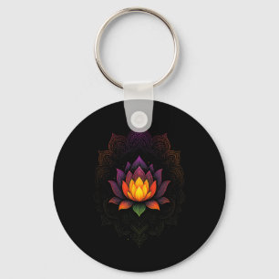 Mandala Lotus Yoga Meditation Pilates Spiritual Keychain