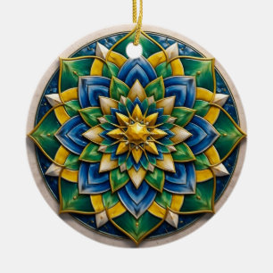 Mandala Luxe Keychain - 01 Ceramic Ornament