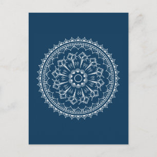 Mandala Made Of Seashells Postcard