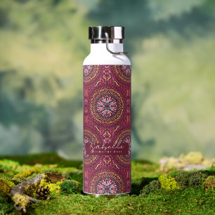 Mandala Magenta Water Bottle