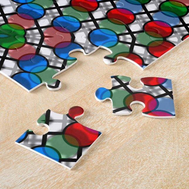 Mandala Marbles Pattern Jigsaw Puzzle (Side)