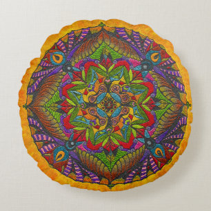 Mandala Meditation Floor Coussin Cushion Tournesol
