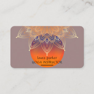 Mandala Meditation Yoga Lotus Boho Vintage Business Card