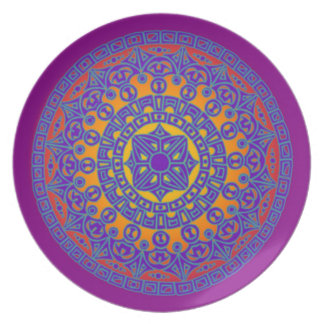 Mandala Melamine Plate