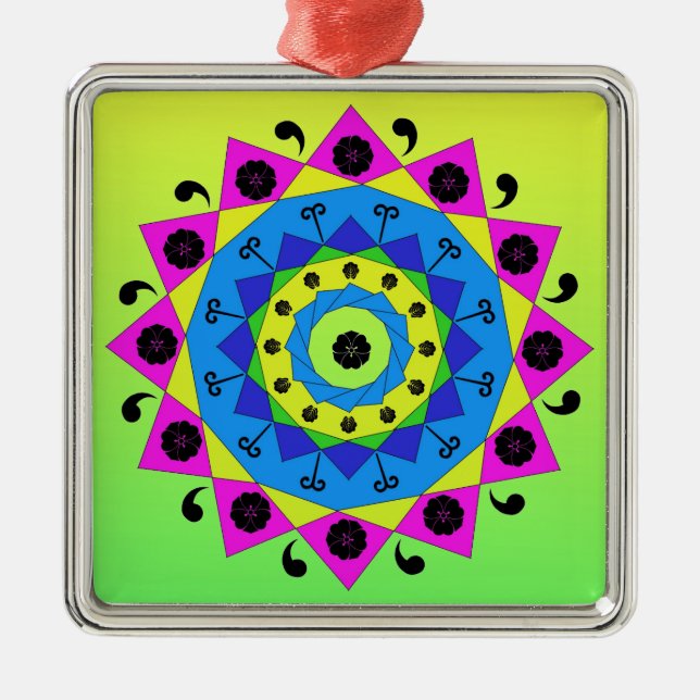 Mandala Metal Ornament (Front)