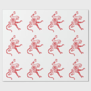 Mandala Monkey  Wrapping Paper