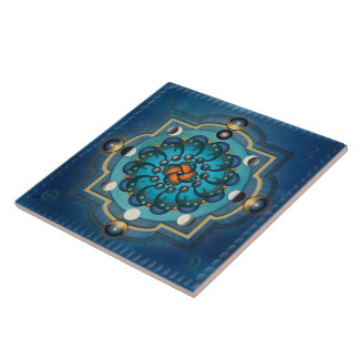 Mandala Moon Phases Tile