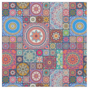 Mandala/Moroccan Tile Pattern Fabric