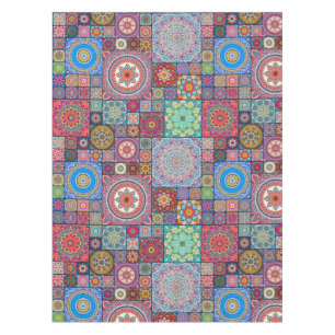 Mandala/Moroccan Tile Pattern Tablecloth