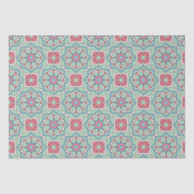 Mandala/Moroccan Tile Pattern Tissue Paper (Front)