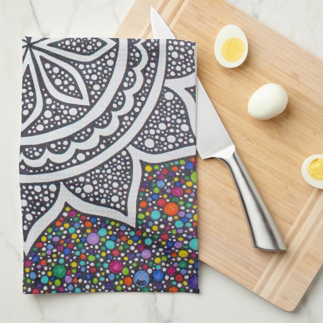 Mandala Mosaic 2025  Kitchen Towel (Quarter Fold)