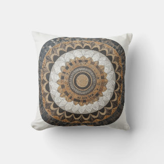 Mandala Mosaic Circle Pillow