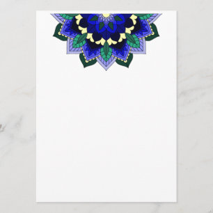 Mandala Motif 02 en bleu foncé Programme