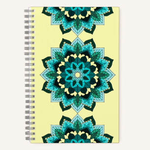 Mandala Motif 02 en Carnet aqua